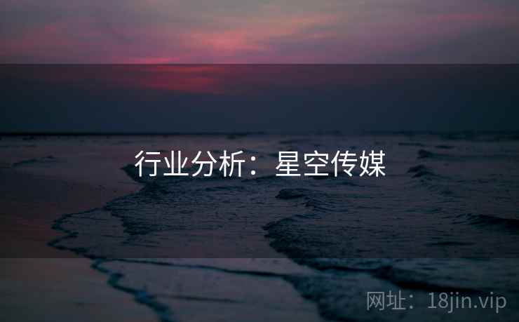 行业分析:星空传媒 行业分析:星空传媒