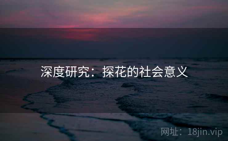 深度研究:探花的社会意义