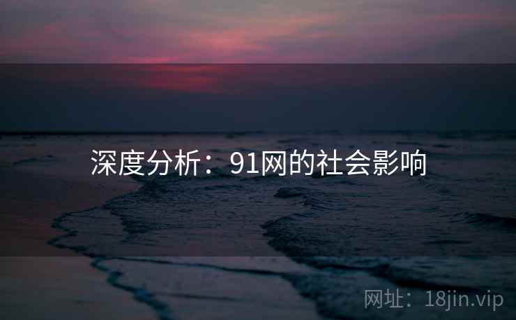 深度分析:91网的社会影响 深度分析:91网的社会影响