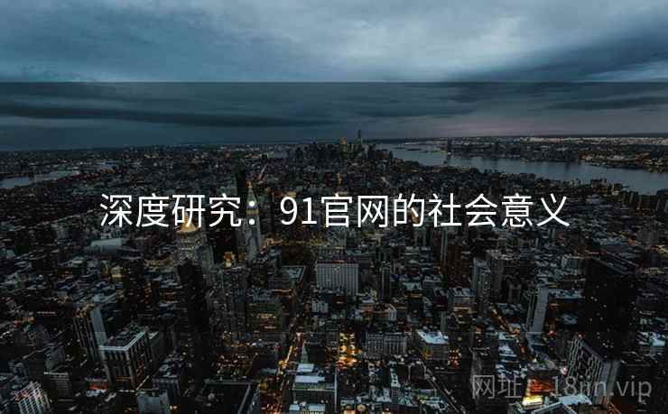 深度研究:91官网的社会意义 深度研究:91官网的社会意义